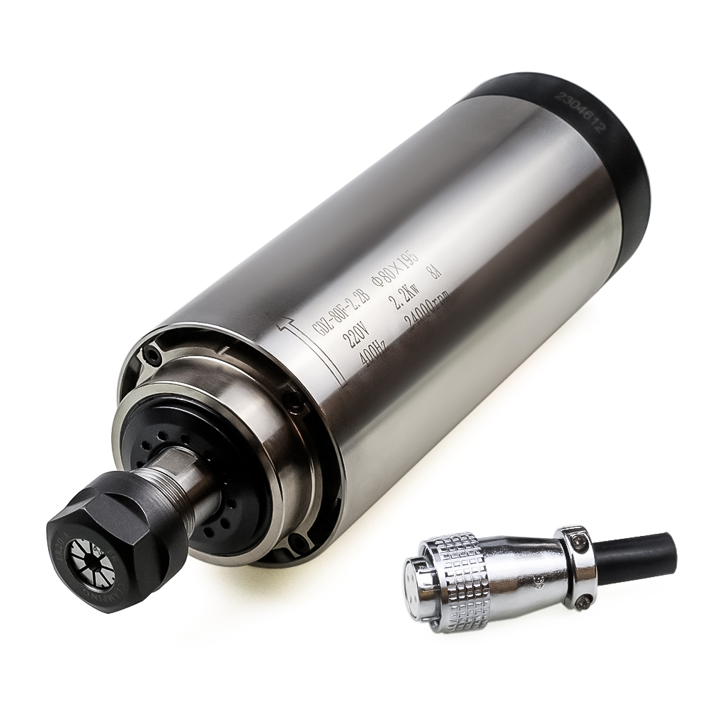 Air Cooled 1.5Kw Spindle Motor Inverter 110V - ชุดมอเตอร์สปินเดิล CNC ระบายความร้อนด้วยอากาศ 2.2KW 1.5KW พร้อมอินเวอร์เตอร์