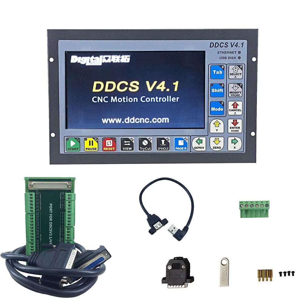 Ddcs V4.1 4 Axis Cnc Offline Controller - DDCS V4.1 ตัวควบคุมการเคลื่อนที่แบบสแตนด์อโลน รองรับการควบคุมแบบออฟไลน์ รองรับ 3/4