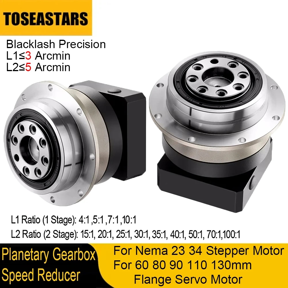 ความแม่นยําสูงเกียร์ Helical ล - Planetary Gearbox Reducer Nema 23 34 บทวิจารณ์และราคา