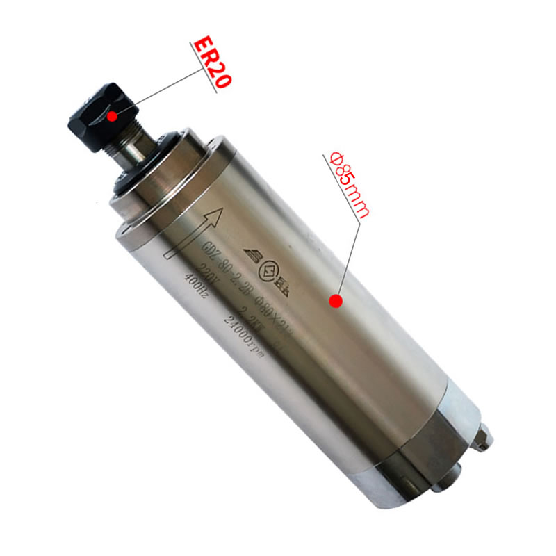 2.2KW 3.0KW 4.5KW CNC แกนมอเตอ - Er20 Collet Chuck Spindle Motor 220V บทวิจารณ์และราคา